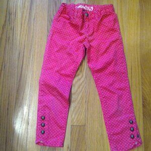 Gap Kids girls hot pink polka dot jeans size 6